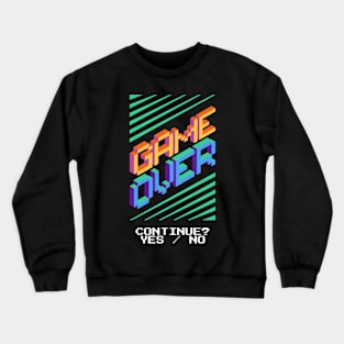 Game Over Retro Gaming Crewneck Sweatshirt